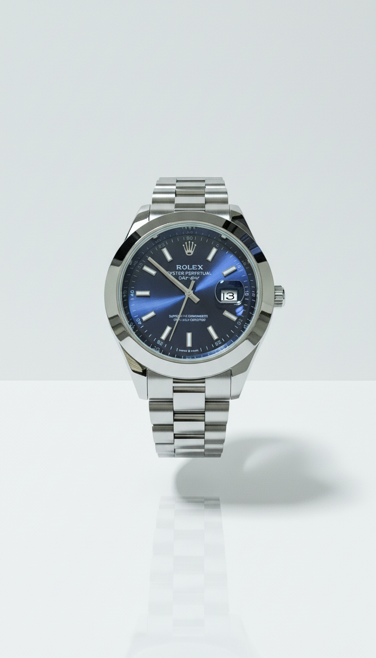 Oyster Perpetual Datejust Silver with blue dial