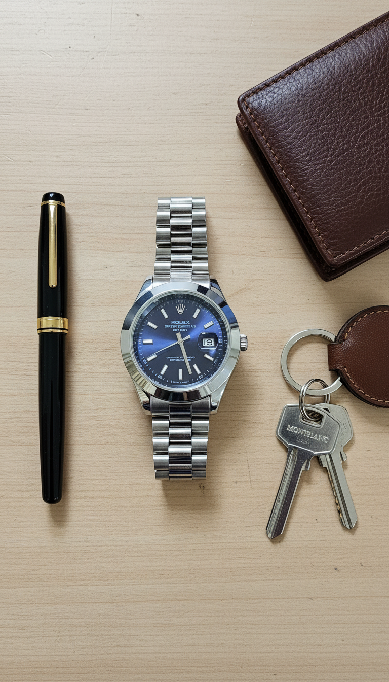 Oyster Perpetual Datejust Silver with blue dial