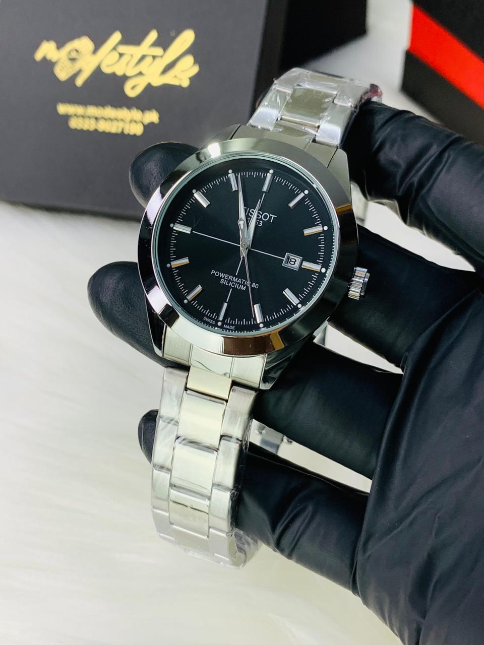 Tissot Gentlemen Model (Silver Chain Black dail)