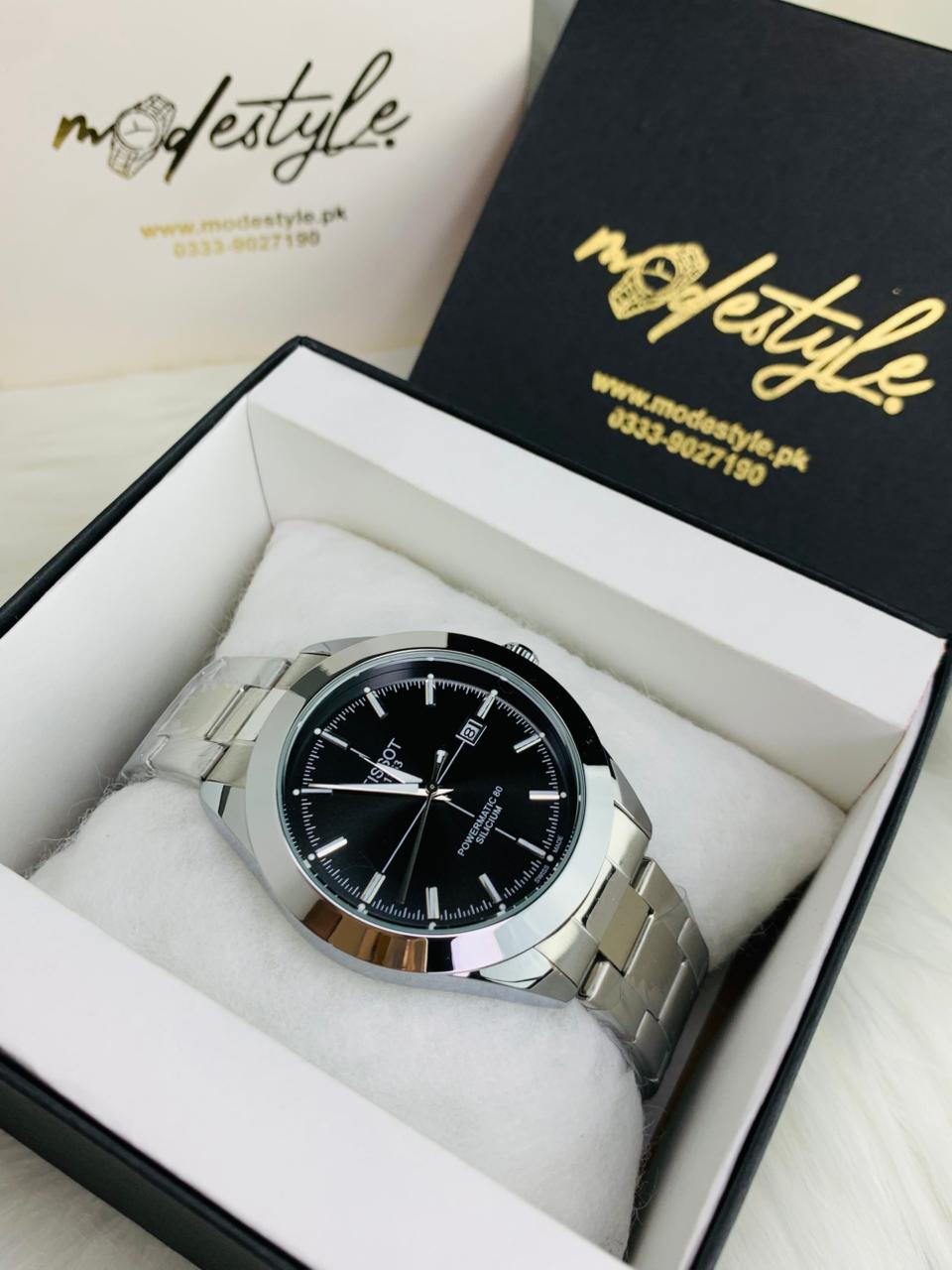 Tissot Gentlemen Model (Silver Chain Black dail)