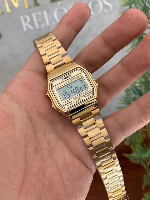 SKMEI 1415 – WOMEN DIGITAL STAINLESS STEEL WATER RESISTANT – GOLD